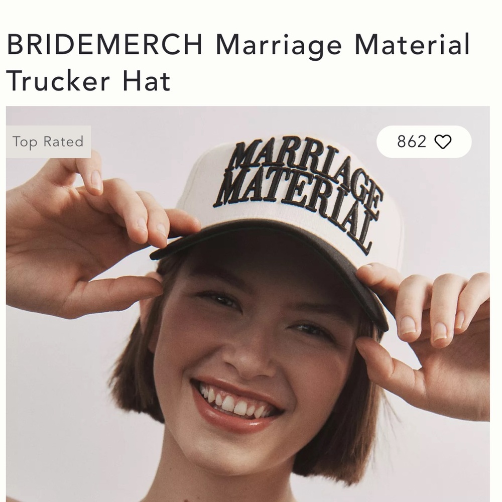 Marriage Material trucker hat BRIDEMERCH
